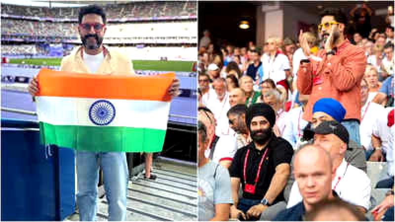 Abhishek Bachchan Enjoys Paris Olympics While Fans Observe Aishwarya Rai Bachchan's Absence
