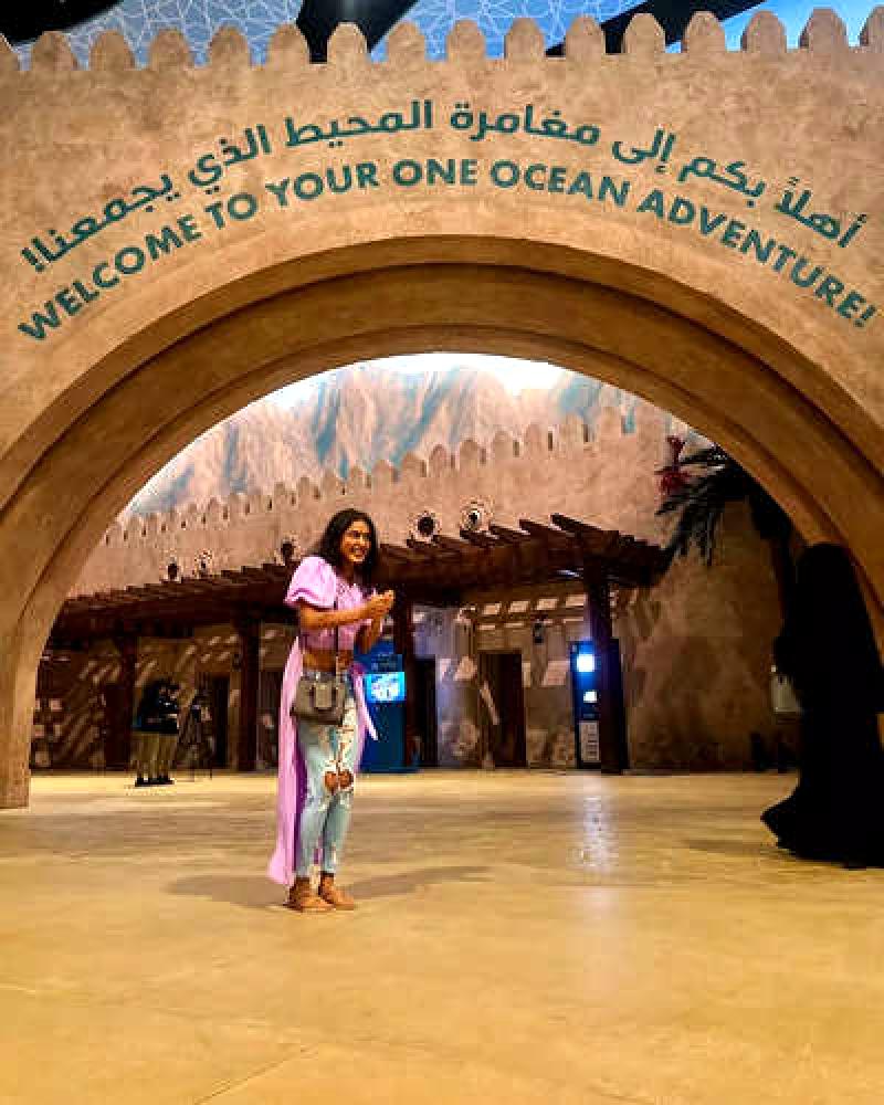 Samyuktha Hegde is having a great time in Abu Dhabi.